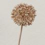 Allium artificial HELLA, con purpurina, color champán, 45 cm, Ø 8 cm