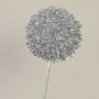 Allium artificial HELLA, con purpurina, plateado, 75 cm, Ø 11 cm