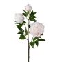 Rama artificial de peonía CRUNT, blanca, 85 cm