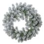 Corona artificial de abeto FRANKLIN, con nieve, blanco y verde, Ø 60 cm