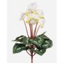 Ciclamen artificial VERIANA con varilla, blanco-verde, 30cm