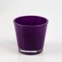 Maceta / Portavelas RANA, lila, 13cm, Ø14cm