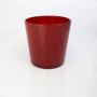 Gran vaso de cristal / maceta ALENA, rojo, 19cm, Ø18,5cm