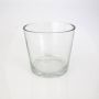 Jarrón redondo / maceta ALENA, transparente, 16cm, Ø17cm