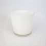 Jarrón redondo / maceta ALENA, blanco, 16cm, Ø17cm