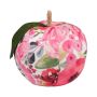 Manzana decorativa AKUNA de algodón, hecha a mano, con motivo floral, multicolor, Ø 20 cm