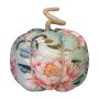 Calabaza decorativa AKUNA de algodón, hecha a mano, con motivo de mariposa y pájaro, multicolor, Ø18 cm