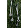 Cordón para colgar de Navidad TAYLER con bolas acrílicas, plata, 40cm, Ø3cm