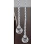Cordón para colgar de Navidad TAYLER con bolas acrílicas, plata, 40cm, Ø3cm
