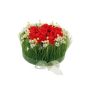 Arreglo floral artificial de rosas y hierba HAULANI, rojo y blanco, 12 cm, Ø 20 cm
