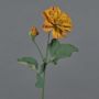 Rama de dalia artificial GINGER, Colección Eco, naranja-amarillo, 60 cm, Ø 10 cm
