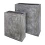 Separador de espacios SUDE, entre otras cosas como soporte para la jardinera superpuesta, 2 unidades, fibra de vidrio, gris, 60,5x22,5x72cm, 80,5x30,5x93cm