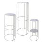 Mesa para flores de metal VAHDINA, 3 unidades, gris, 21x45cm, 24x57cm, 28x70cm