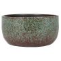 Cuenco de terracota MAPENZI, diseño, azul-marrón, 13cm, Ø28cm