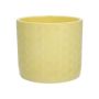 Maceta FERDINANTA con estampado, cerámica, amarillo mate, 13,1 cm, Ø 15,5 cm
