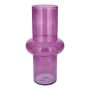 Jarrón de cristal ELSABEA, reciclado, violeta transparente, 31 cm, Ø 15 cm