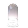 Campana de cristal FRANKHILDE con plato, reciclada, transparente, 32 cm, Ø 17,5 cm