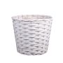 Cesta para flores AHMANIU, blanca, 18 cm, Ø 22 cm
