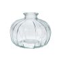 Botella de cristal ALFHARD con estrías, transparente, 8,5cm, Ø10,5cm