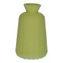 Botella decorativa de cristal TATIANA con estrías, verde oliva mate, 11 cm, Ø 6,5 cm