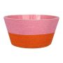 Cesta de flores NERIONKO DUO, rosa-naranja, 10cm, Ø19cm
