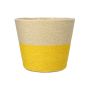 Cesta de flores NERIONKO DUO, beige-amarillo, 13cm, Ø15,5cm
