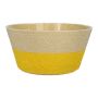 Cesta de flores NERIONKO DUO, beige-amarillo, 10cm, Ø19cm