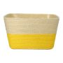 Cesta de flores NERIONKO DUO, beige-amarillo, 17,5x17,5x10cm