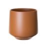 Cachepot ZIOKA en cerámica, caramelo mate, 15,8cm, Ø18cm