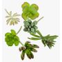 Suculentas de plástico JADON, con palo, 6 unidades, verde, 13cm, Ø5cm