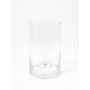 Jarrón cilíndrico SANSA EARTH de cristal, transparente, 19,5cm, Ø12cm
