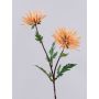 Flor textil Crisantemo ESTELLE, amarillo-naranja, 70cm, Ø8-10cm