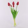 Ramo de tulipanes de tela LONA, rojo, 45 cm, Ø 15 cm