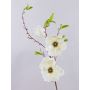 Rama de magnolia artificial FINAH, blanco crema, 90 cm, Ø 9-15 cm