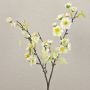 Rama artificial de cerezo en flor SOEY con flores, blanco crema, 45 cm, Ø 2-4,5 cm