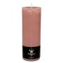 Vela de pilar AURORA, palo de rosa, 19cm, Ø10cm, 155h - Made in Germany