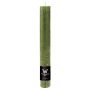 Vela cilíndrica AURORA, verde oliva, 20 cm, Ø 3,5 cm, 23 h - Fabricada en Alemania