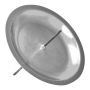 Soporte metálico para velas KRISTOFFER para corona de Adviento, para velas de aprox. Ø6 cm, plateado, 10 cm, Ø12 cm