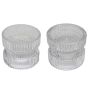 Soporte para velas de cristal reversible ARTORIUS para velas de té grandes, velas de pilar, transparente, 7,3cm, Ø8,9cm