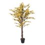 Árbol decorativo de forsitia MISAKI, troncos naturales, con flores, amarillo, 150 cm