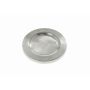 Portavelas redondo GREGORIA de metal, para velas de Ø8-10 cm, color plata, Ø14 cm