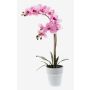 Orquídea Phalaenopsis artificial CANDIDA en maceta de cerámica, rosa, 65 cm