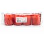 Luz de tumba JESENIA, 4 piezas, rojo-blanco, 5,9cm, Ø5cm, 25h