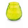 Farol MAYELA relleno de cera, verde manzana, 10,5cm, Ø10cm, 48h