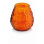 Farol MAYELA relleno de cera, mandarina, 10,5cm, Ø10cm, 48h