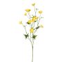 Ranúnculo artístico NORA, amarillo, 70cm, Ø2-3cm