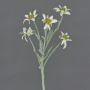 Edelweiss de plástico SOPHIA, blanco, 40cm, Ø5-6cm