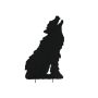 Silueta decorativa de Halloween «SPOOKY WOLF», negra, 63 cm