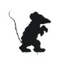 Silueta decorativa de Halloween «SPOOKY MOUSE» (ratón), negro, 56 cm