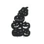 Figura decorativa de Halloween: silueta de calabazas «SPOOKY PUMPKINS», negra, 82 cm
